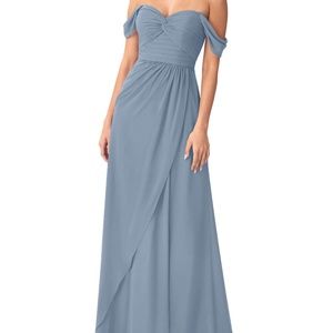 Azazie Millie Bridesmaid Dress - Dusty Blue - A2